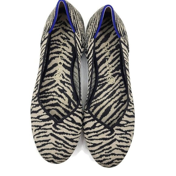 Rothy's The Flat Zebra Print Womens 10.5 Shoes Ballet Retired - Picture 2 of 9